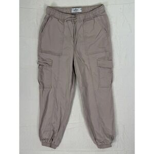 Hollister Pants Womens Small Pink Blush Ultra High Rise Jogger Cargo Drawstring